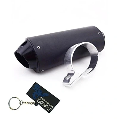 Image of STONEDER Aluminum Black 38mm Exhaust Muffler For 110cc 125cc 140cc 150cc 160cc Chinese Pit Dirt Bike Motorcycle
