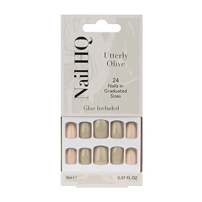 Image of Nail HQ Utterly Olive Square Nails