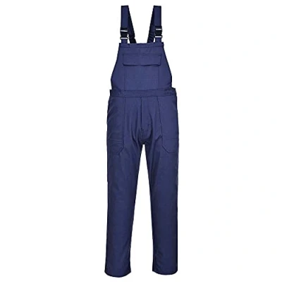 Image of Portwest Bizweld Bib and Brace Navy Large