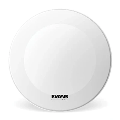 Image of Evans BD18RGCW NP 18 Inch No Port EQ3 Resonant Coated White Bass Drum Head