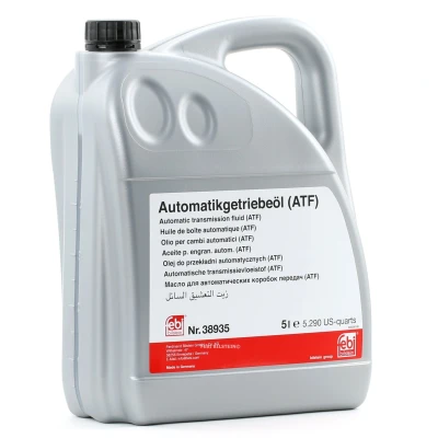 Image of 231603, 231603S1 Automatic Transmission Fluid FEBI BILSTEIN 38935 ATF II 5l yellow BMW: 3 Coupe, 1 Hatchback, Saloon, FORD: Focus 2, KUGA 2