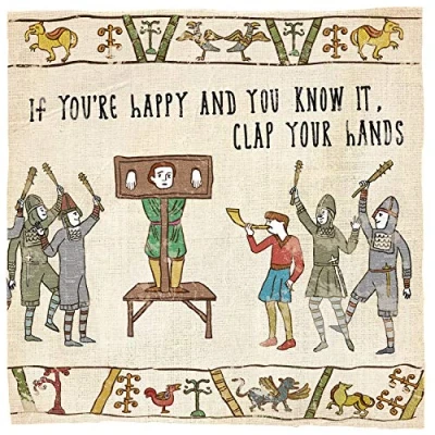 Image of Humorous Greeting Card (WDM427145) If You&#039;re Happy and You Know It, Clap Your Hands from The Hysterical Heritage Range
