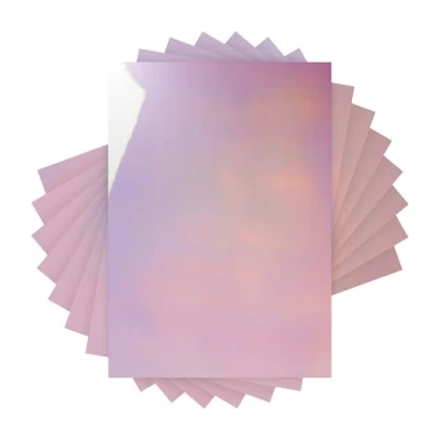 Image of Craft Perfect Mirror Card High Gloss Iridescent Prismatic Pink 250 GSM A4 (40 Sheets)