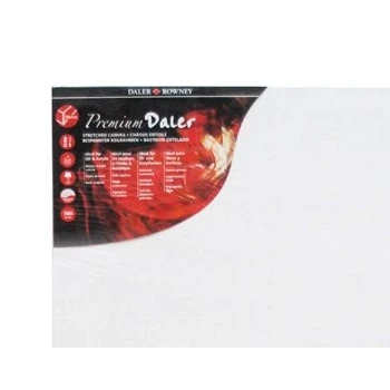 Image of Daler Rowney Artists&#039; Standard Canvas, Medium Grain, 350 gsm, 28mm frame, 39 x 47in 100 120 cm, White