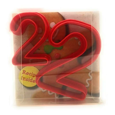 Image of 2 Two Digit Number Shaped Cookie Cutter Set of 2, Biscuit, Pastry, Fondant Clay