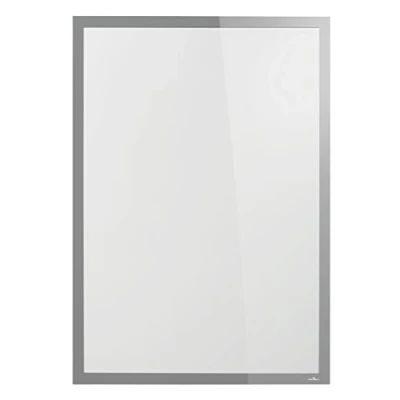 Image of Durable DURAFRAME SUN Static Cling Magnetic Frame 70 x 100 cm Format in Silver Pack of 1 Frames UV and Heat Resistant Ideal for Retail Shop Windows