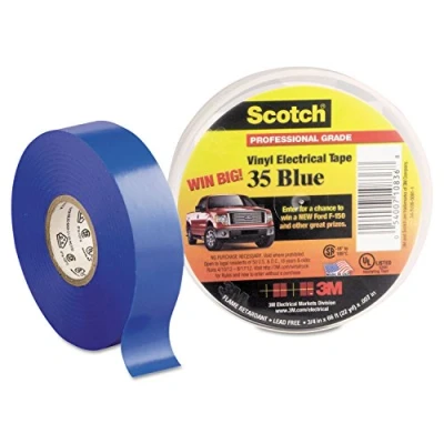 Image of 3M COMPANY Electrical Tape, Blue Vinyl, Professional Grade, 3/4 In. x 66 Ft.