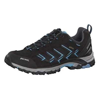 Image of Meindl Women&#039;s Caribe Walking Shoe, Schwarz/Azur, 5 UK