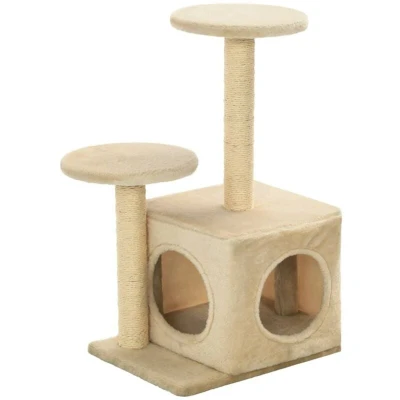 Image of vidaXL Cat Tree with Sisal Scratching Posts 60 cm Beige