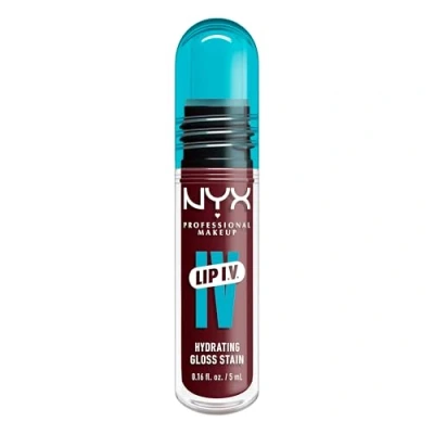 Image of NYX Professional Makeup Lip IV Hydrating Gloss Stain, Gloss, Up to 12HR Hydration, High Pigment, Wet Shine Finish, Mauve N&#039; Moist