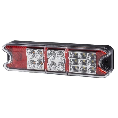 Image of E96958 Combination Rearlight HELLA 2VP 357 021 011 Left, Right red, Crystal clear black VALUEFIT