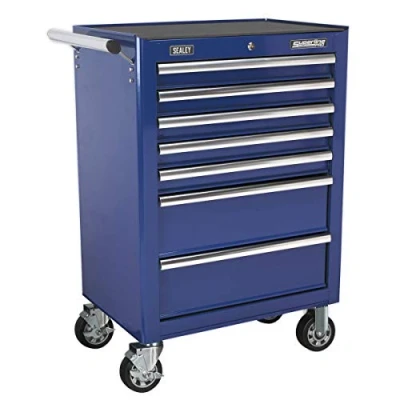 Image of Sealey Superline Pro Rollcab 7 Drawer with Ball Bearing Slides Blue