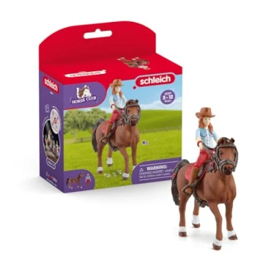 Image of SCHLEICH 42539n Horse Club Hannah &amp; Cayenne Toy Playset for children aged 5 12 Years