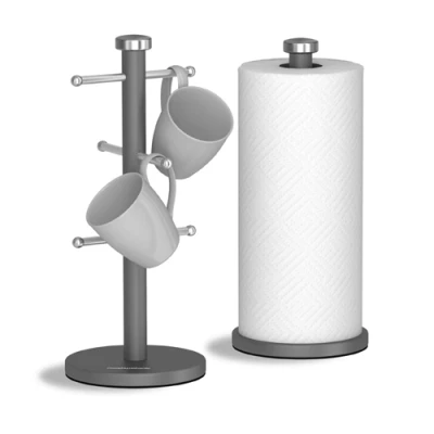Image of Morphy Richards Accents Mug Tree Towel Pole Set Titanium
