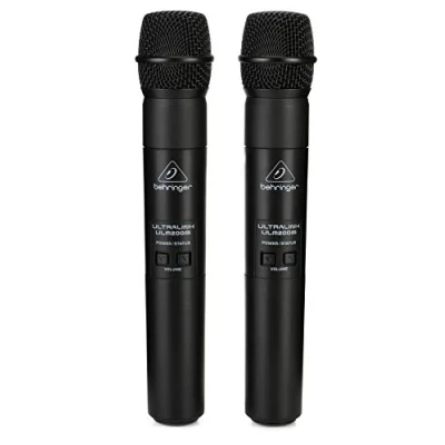 Image of Behringer ULTRALINK ULM202USB High Performance 2.4 GHz Digital Wireless System with 2 Handheld Microphones and Dual Mode USB Receiver, Compatible PC Mac