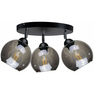 Image of Yuno Ceiling Spotlight Clusters Black, 30cm, 3x E27