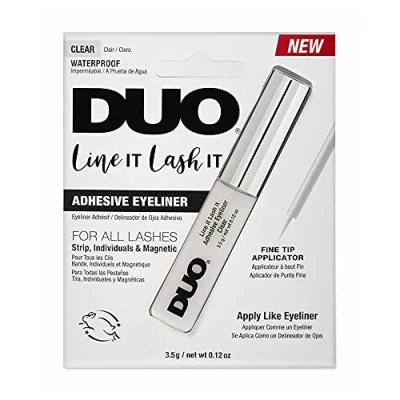 Image of ARDELL DUO Line It Lash Clear Transparent Eyelash Glue for False Eyelashes with Brush Applicator, Easy to Apply and Strong Hold 3.5 g