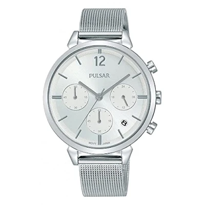 Image of Pulsar Womens Analogue Analog Quartz Watch with Stainless Steel Strap PT3943X1