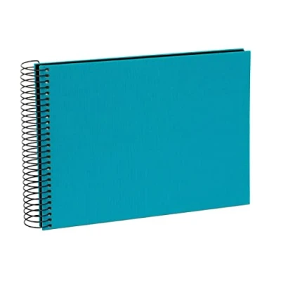 Image of goldbuch Photo Album, Linen, Turquoise (Black Sides), 24 x 17 2,8 cm