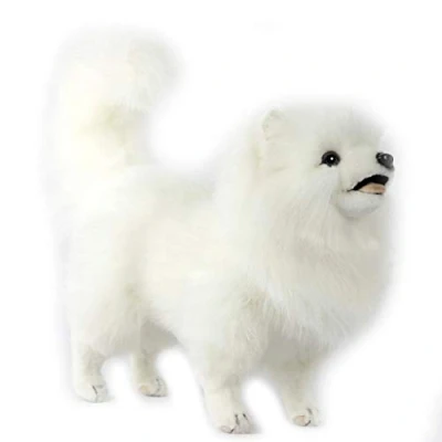Image of Hansa Standing White Pommeranian Plush Soft Toy 7324 49cm