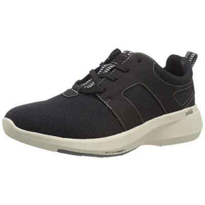Image of Clarks Men&#039;s Lehman Tie Sneaker, Black, 8 UK