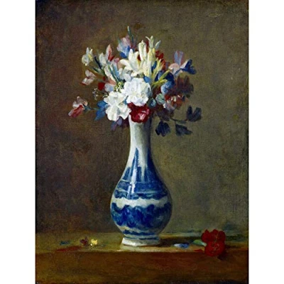 Image of Wee Blue Coo PAINTING STILL LIFE CHARDIN VASE FLOWERS ART PRINT POSTER HP1817
