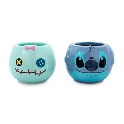 Image of Disney Lilo &amp; Stitch Scrump and Sculpted Ceramic Mini Mugs Set of 2