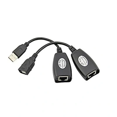 Image of USB Extender Over Ethernet RJ45 Adapter using Cat5 Cat6 LAN cable