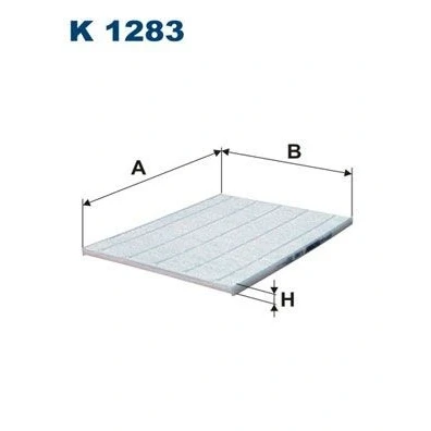 Image of 8856874010, 8856874011, 88568YZZ01 Pollen Filter FILTRON K 1283 Particulate 273mm 198mm 10mm TOYOTA: iQ