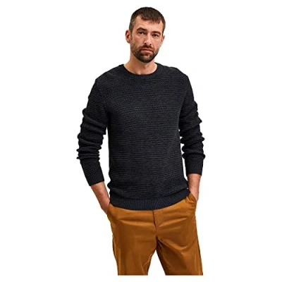 Image of Selected Homme Vince LS Bubble CREW NECK W NOOS Jumper peat, Men&#039;s, Size: XXL, Peat