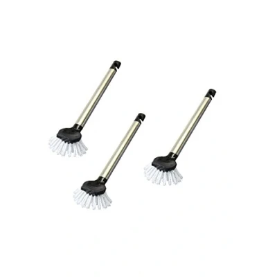 Image of Brushmann Stainless Steel Handle Dish Brush Washing Up Set of 3