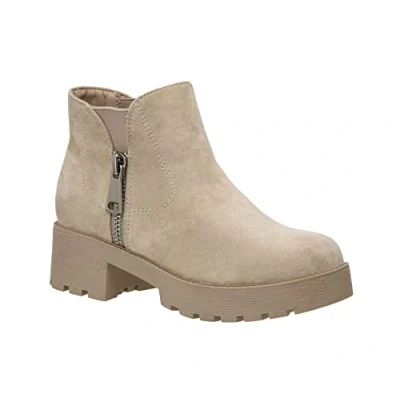 Image of Dunes Women&#039;s Pike Slip on Boot, Taupe Suede, 6 UK