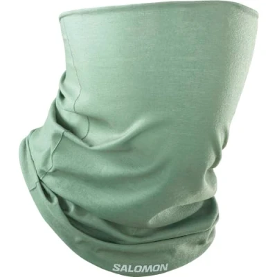 Image of Salomon Cross Unisex Neckwarmer, New Fabric, Style, and Protection, Trail Running Hiking Ski, Laurel Wreath, One Size