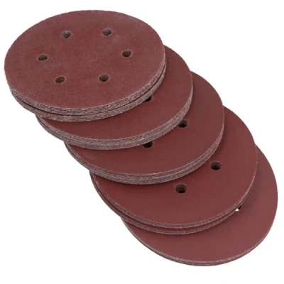 Image of 150mm Mixed Grit Hook and Loop Sanding Discs for DA Orbital Sanders 50pk
