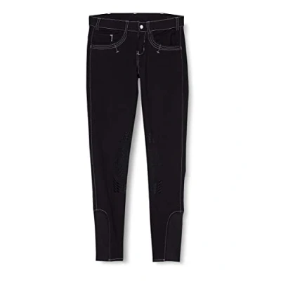 Image of Kerbl Men BasicPlus Size 44, Men, Reithose für Herren schwarz, Größe 46, Schwarz 46