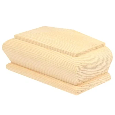 Image of Jackson Woodturners Hemlock Pyramid Half Newel Cap rebated to fit a 90mm Post