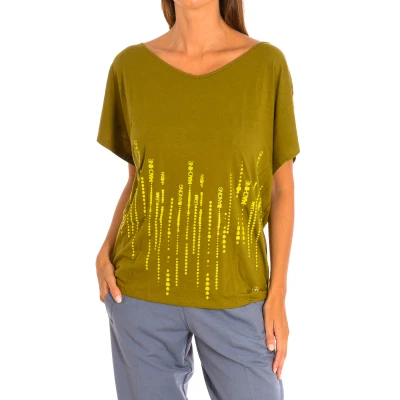 Image of Zumba Womenss sports t shirt with sleeves Z1T00463 Green Size Medium/Large