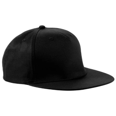 Image of Beechfield Unisex 5 Panel Retro Rapper Cap (One Size) (Black)