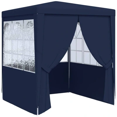 Image of vidaXL Professional Party Tent with Side Walls 2x2 m Blue 90 g/m²