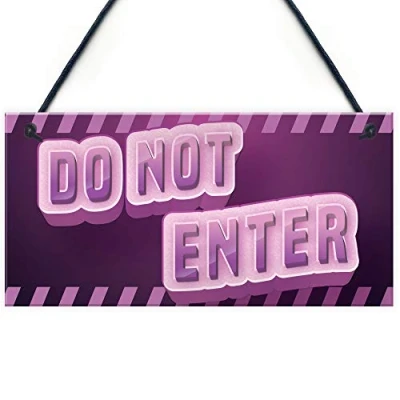Image of RED OCEAN DO NOT ENTER Sign Neon Effect Girls Gaming For Bedroom Daughter Gift
