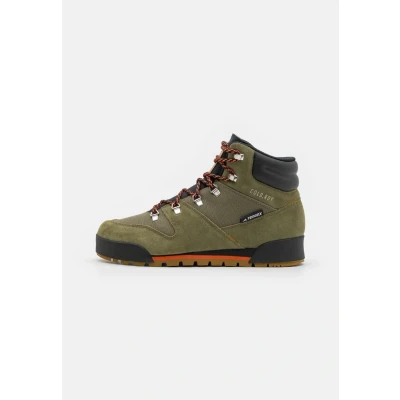 Image of adidas Men&#039;s Terrex Snowpitch Cold.RDY Hiking Shoes, Olive Strata/Bronze Strata/Orange, 7.5 UK