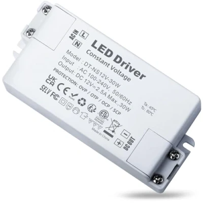 Image of REYLAX LED Driver 12V 30W, Transformer 240 to DC 2.5A, Constant Voltage Power Supply Adapter, Low Converter for Strip Light, Downlight and G4, MR11, MR16 Light Bulb