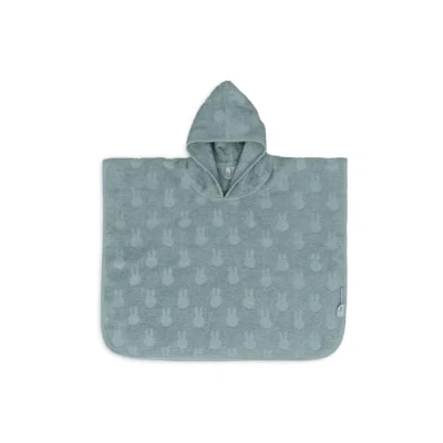 Image of Jollein Bath Poncho Children 1 4 Years Miffy Jacquard, Sea Green 100% Cotton Terry Cloth Oeko Tex Certified with Hood for Girls and Boys