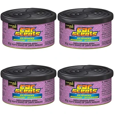 Image of California Car Scents Air Freshener Santa Barbara Berry Single Can x 4