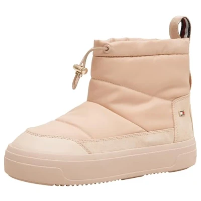 Image of Tommy Hilfiger FLAG MINI Ankle boots, Women&#039;s, Size: 5, Misty blush Leather and textile
