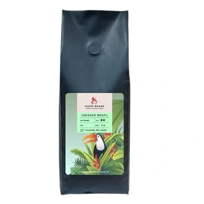 Image of Kaphi Beans Roasted Coffee Cerrado Brazil Medium Roast 100% Arabica Freshly Whole (Pack Of 1kg)
