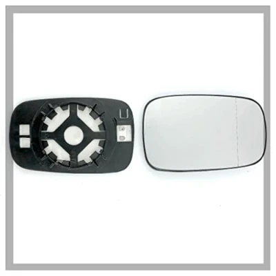 Image of Fits Renault Clio 2005 to 2009 Heated, Wide Angle Wing Mirror Glass Including Base Plate RH(Driver Side)