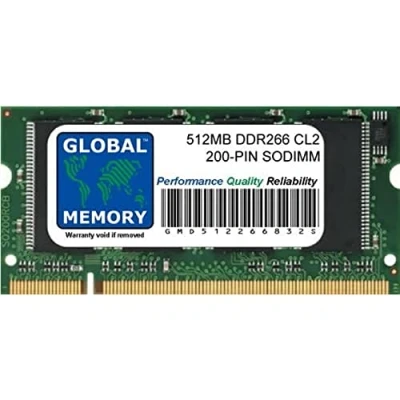 Image of 512MB DDR 266MHz PC2100 200 PIN SODIMM MEMORY RAM COMPATIBLE WITH IBOOK G4 &amp; ALUMINIUM POWERBOOK