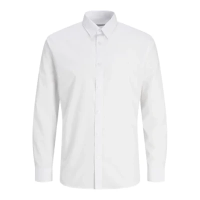 Image of JJ REBEL Men&#039;s Jrebgavin Solid Shirt Ls Noos, White, XS