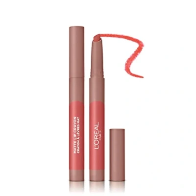 Image of L&#039;Oreal Paris Infallible Very Matte Lip Crayon Lipstick, Smudge Proof, Nude 105 Sweet and Salt, 1 kg